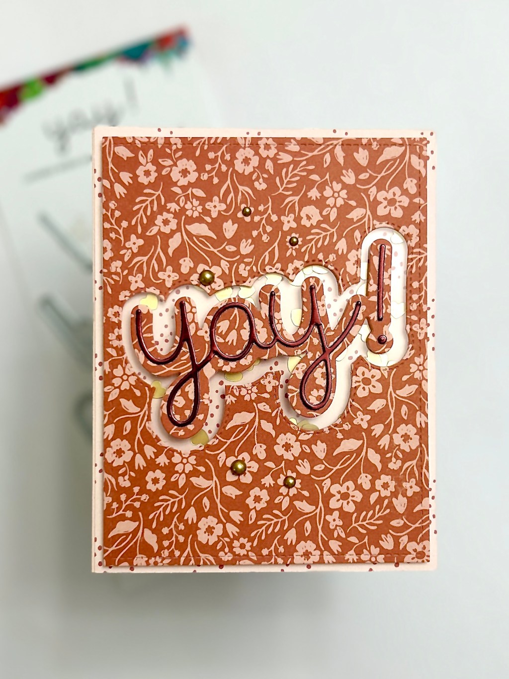 Yay! Floral Shaker Card (Emily Moore&nbsp;Designs)